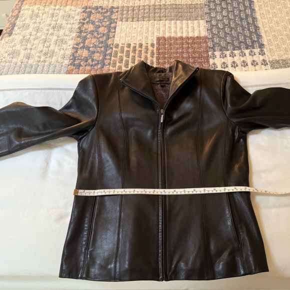 Black Genuine Leather Jacket - Picture 8 of 9